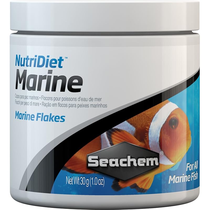Seachem NutriDiet Alimento em Flocos para Peixes Marinhos com Probióticos 30 g