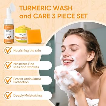 Amazon.com: Turmeric Soap Bar and Turmeric Face Cream and Turmeric