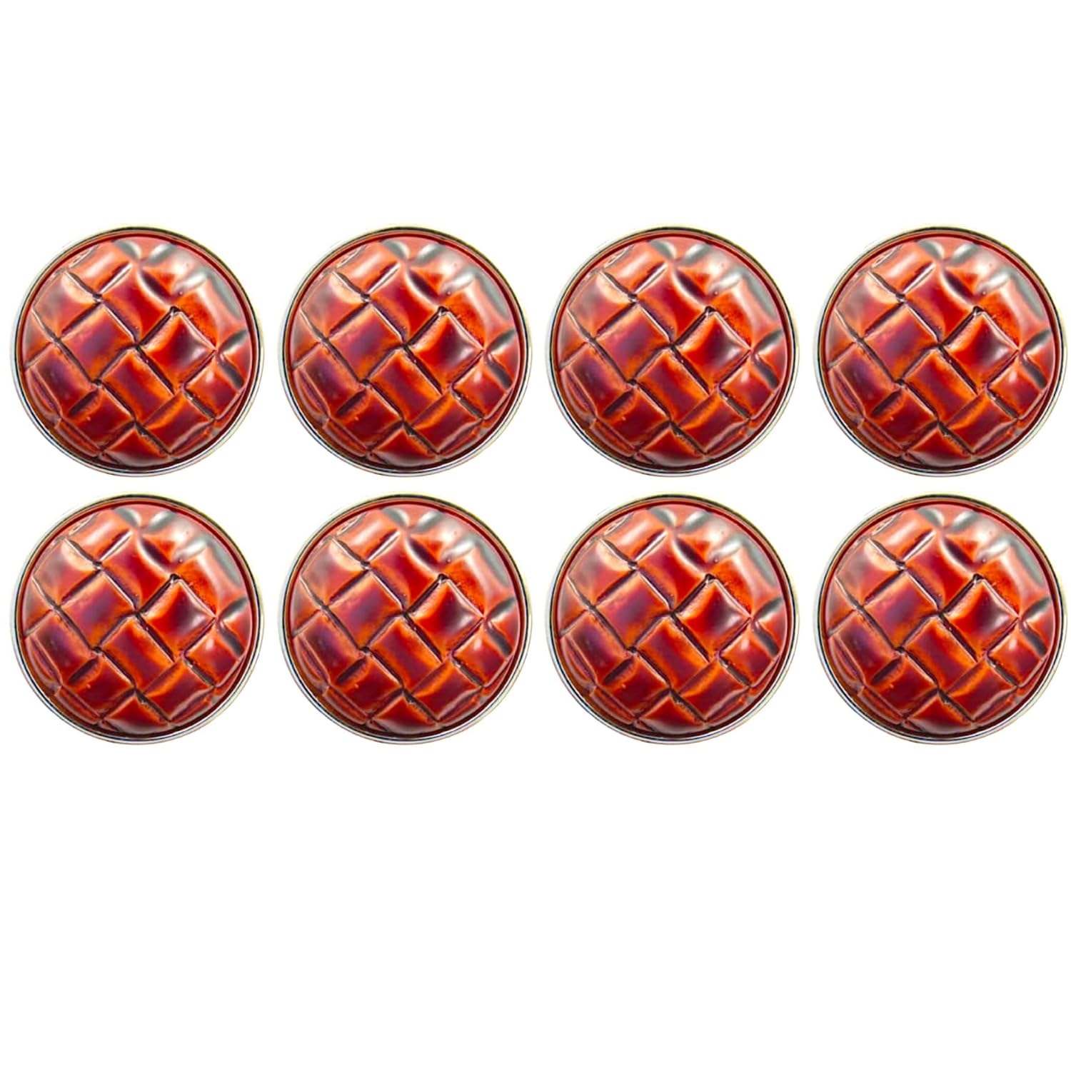 ani accessories Ani Accessories® Round Brown Leather Weave Design Shank Buttons for Clothes | Double Breasted Coat Blazer Suit | Bandhgala Sherwani and Indian Dresses Sports Coat (Pack of 8)-picture-19
