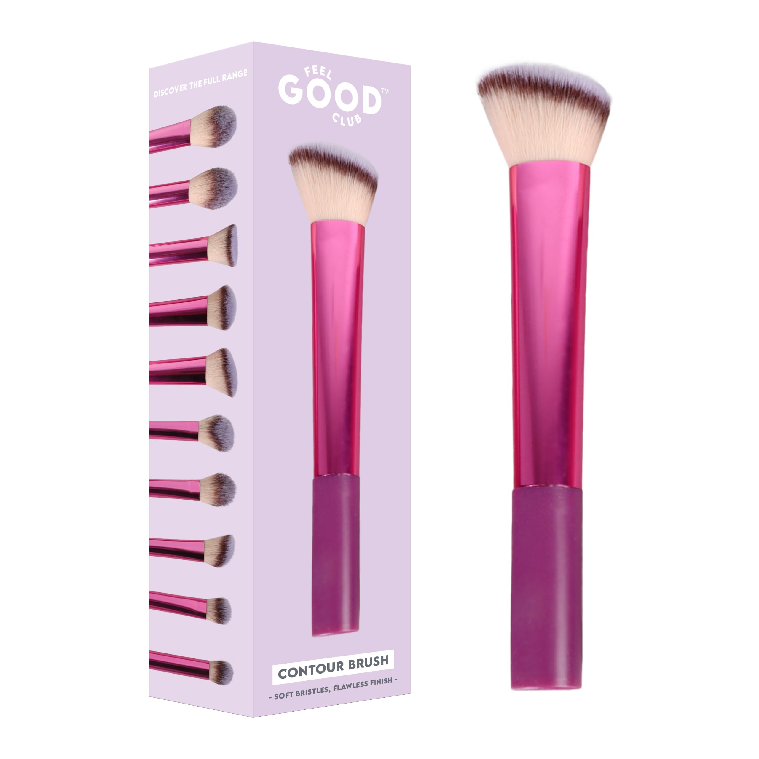 Feel Good Club Contour Bronzer Brush 1 Pc | Soft Dense Bristles For Sculpting & Blending Powder, Liquid & Cream Face Makeup | Lightweight Ergonomic Handle-image-8