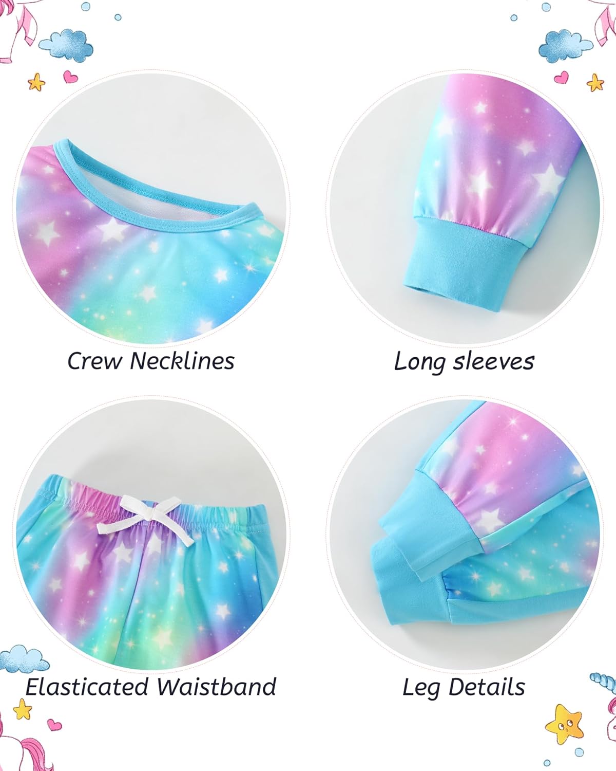 YALLET Toddler Girls Clothes Baby Girl Fall Outfits Long Sleeve Sweatshirt Pants Sets Winter Sweatsuit Clothing for Girl 1-6Y - Image 2