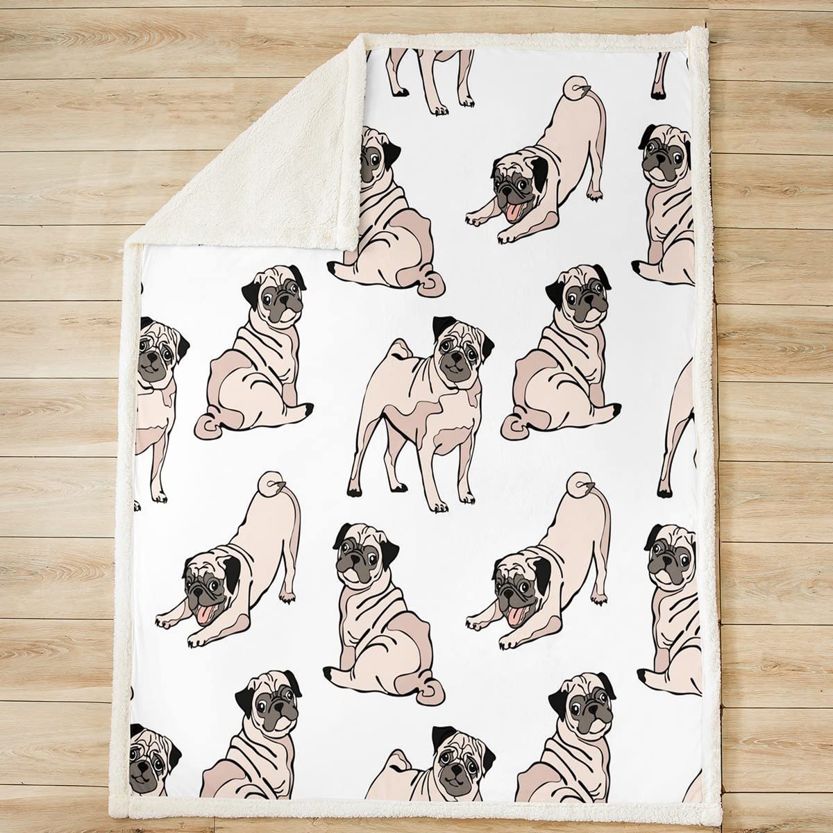 Manta de peluche para perros y mascotas, manta de sherpa para niños en 3D, manta de felpa para cachorros, manta para sofá cama, regalo para amantes de perros, rey de 87 x 94 pulgadas