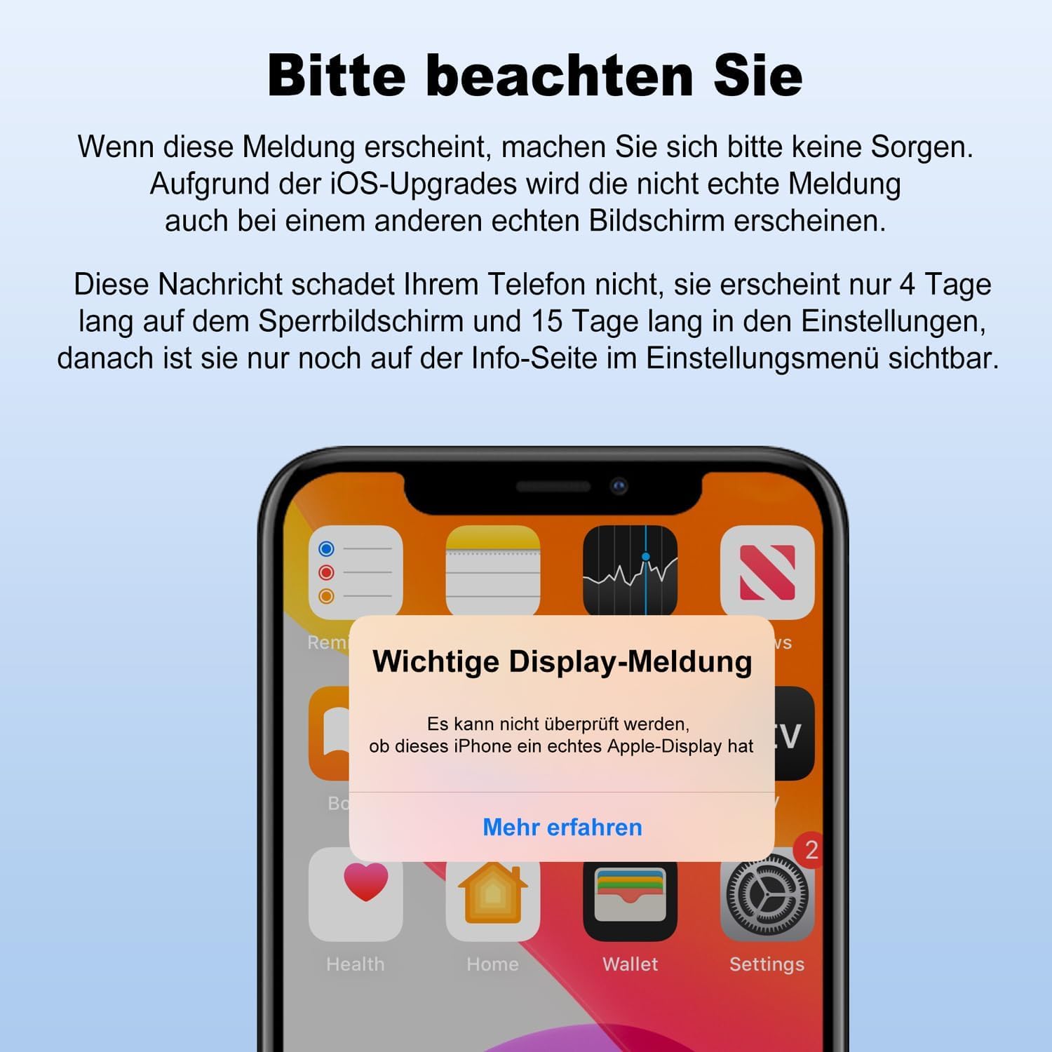 ZOETEC Display für iPhone 15 Pro Max Bildschirm Ersatz LCD Full HD Retina COF 3D Touchscreen Digitizer Montage mit Reparaturwerkzeugen, wasserdichter Klebstoff, gehärtetes Glas