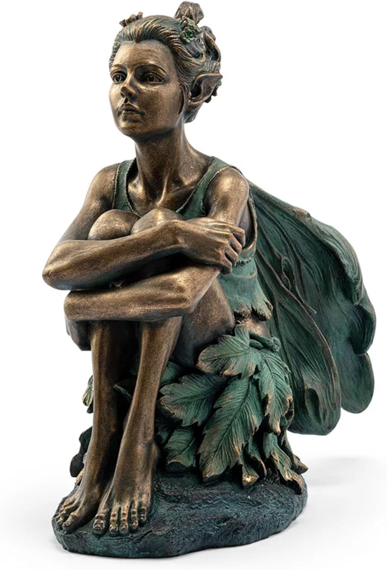 Napco Magical Fairy Holding Knees 13 x 12.25 x 6 inches