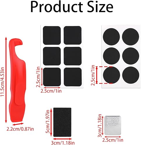 Miniatura 2 de Kit de reparación de neumáticos de bicicleta, kit de parches de perforación de tubo interior de bicicleta, incluye 12 parches de neumáticos,