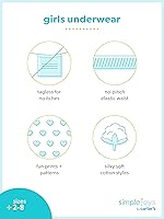 Vista 3 de Simple Joys by Carter's Girls' 8-Pack Underwear