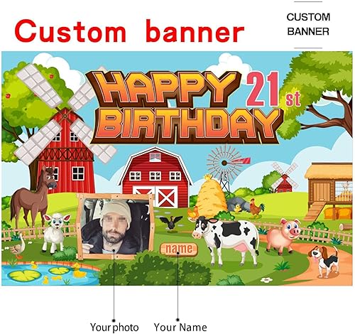 Miniatura 9 de Cartel personalizado de decoración de cumpleaños número 21 con tema de oro rosa - Cartel de tela personalizado para suministros de fiesta de