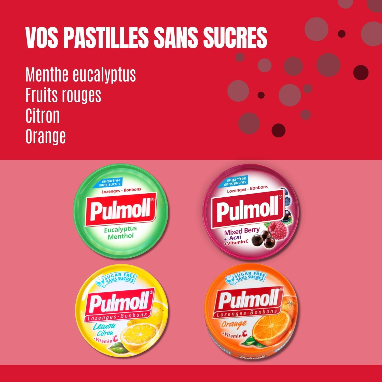 Barquette Pulmoll x10 | Format économique | Depuis 1946 (Fruits rouges)
