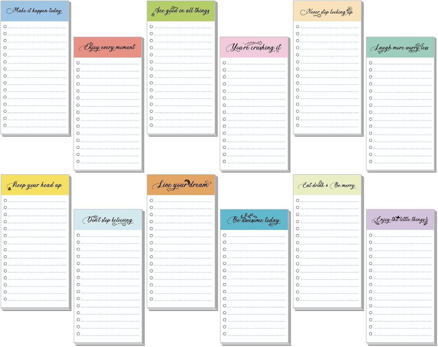 Kosiz 12 Pack Shopping List Notepad for Fridge Grocery List Notepad for