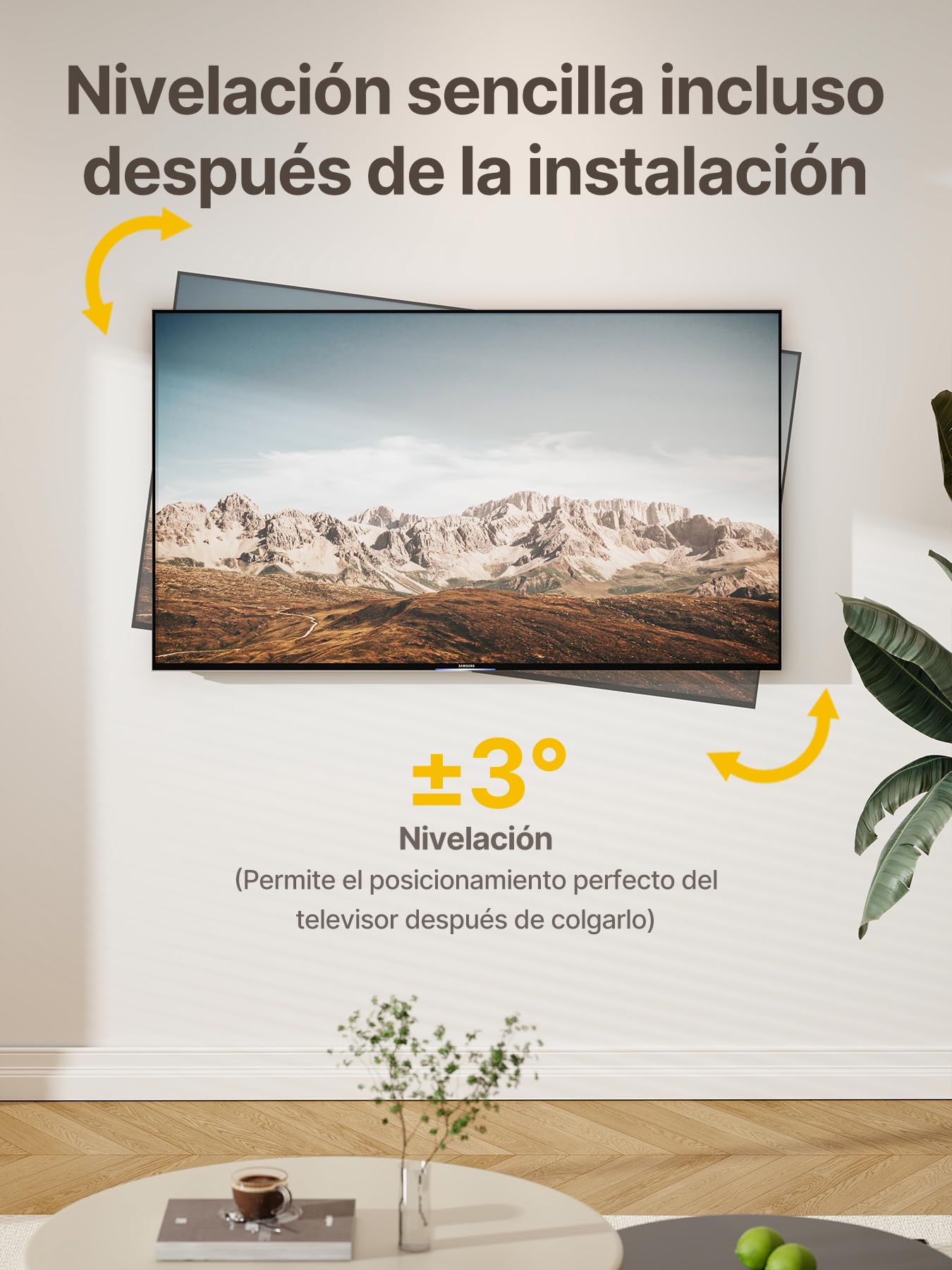 monTEK Soporte TV de Pared 23~65", VESA 400×400mm máx. Carga máx.35kg | Soporte De Televisor De Pared, Soporte De Pared,Inclinación,Rotación,Placas de pantalla/Incurvés