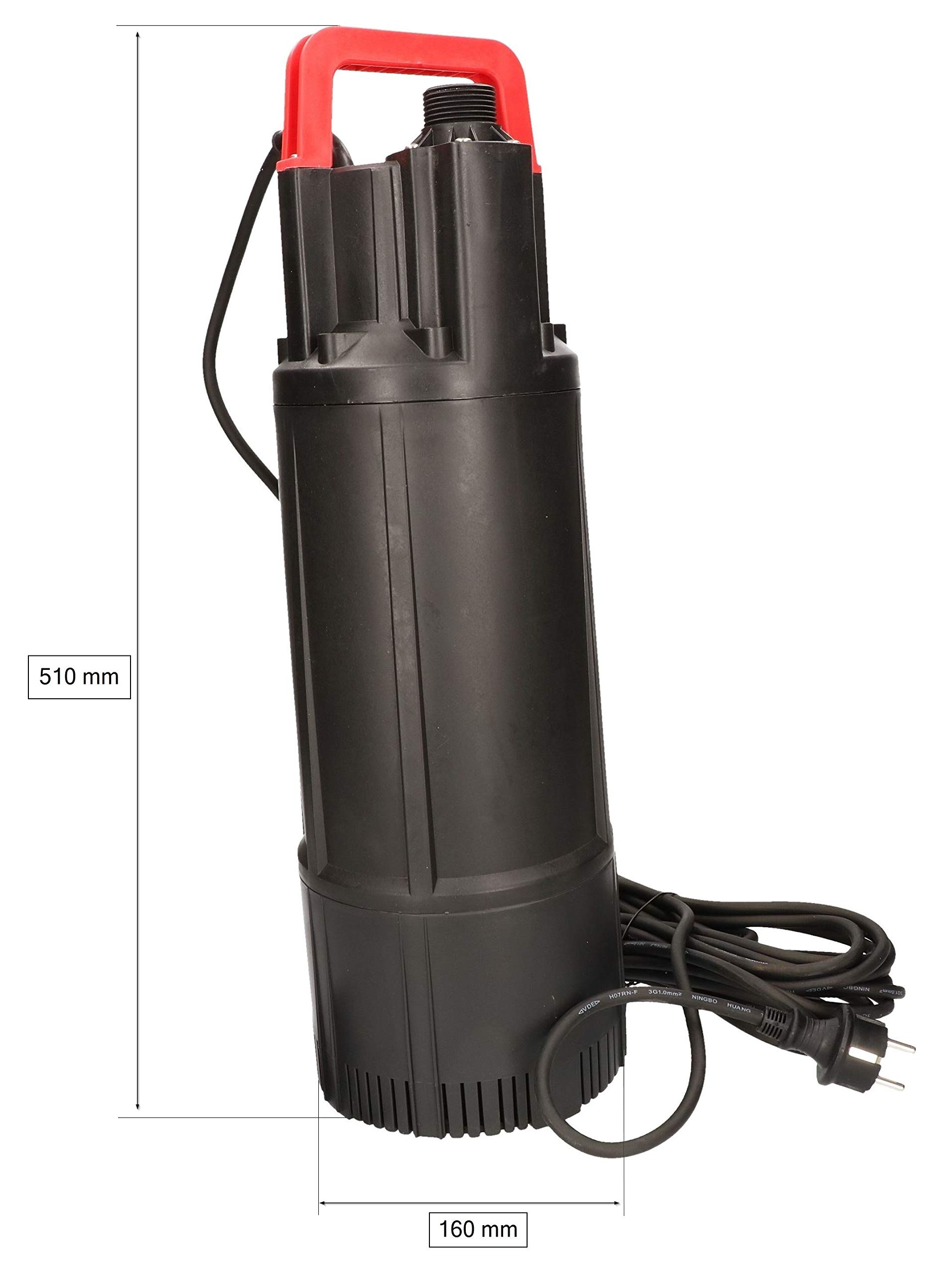 KOTARBAU® Bomba de Agua Sumergible 1200 W, 230 V, Bomba de Agua con Sensor de Flujo, Bomba de Pozo, Bomba de Agua Limpia, Bombeo de Agua de pozos, riego y Drenaje de Campos y Jardines