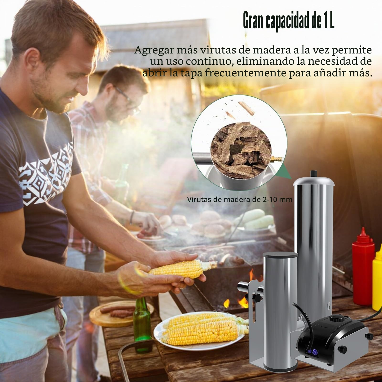 Generador de humo frío de acero inoxidable, portátil para fumar alimentos | barbacoa, generador de humo para fumar alimentos, carne, pescado, barbacoa