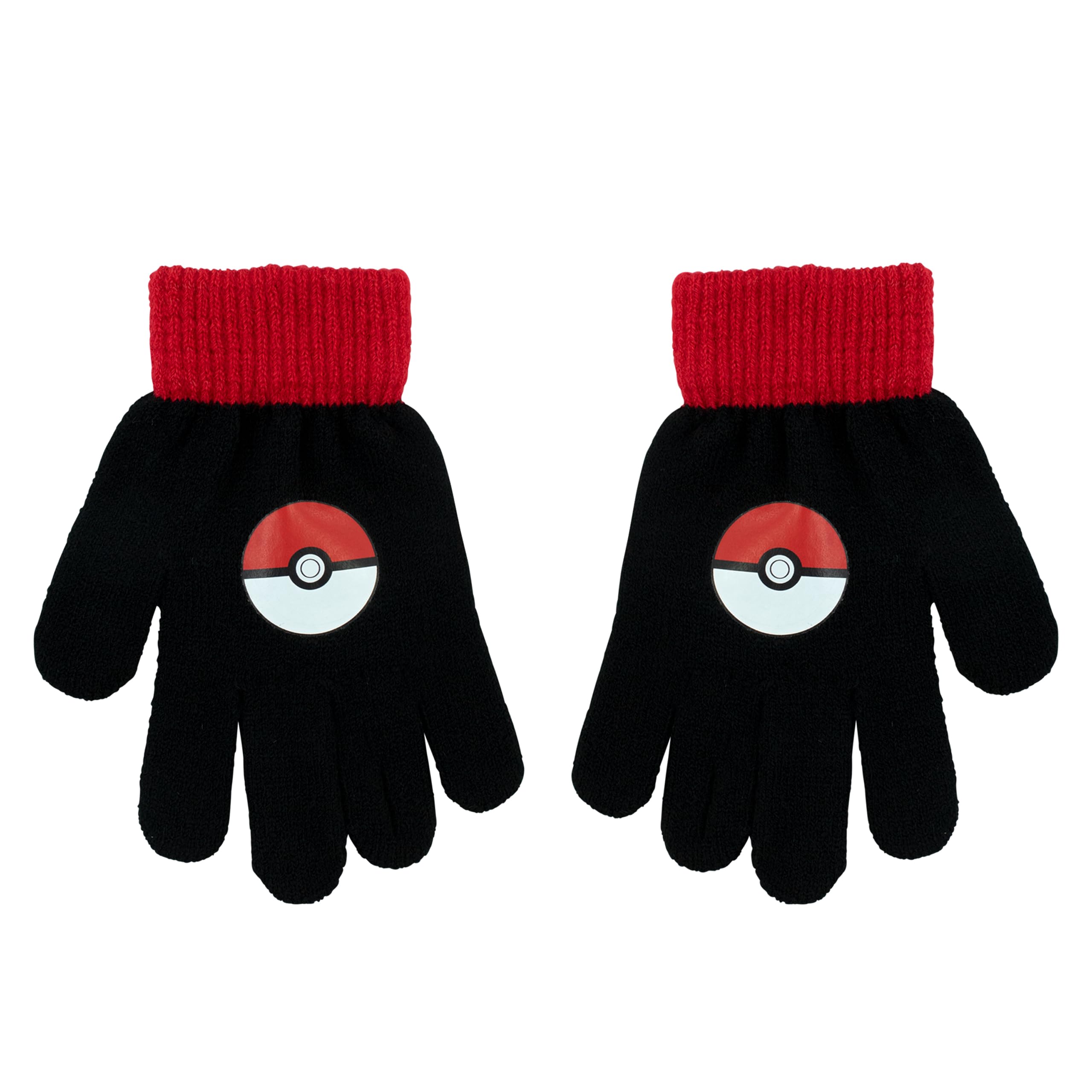 Pokémon Gorro y Guantes Invierno Niños Rojo Talla Única