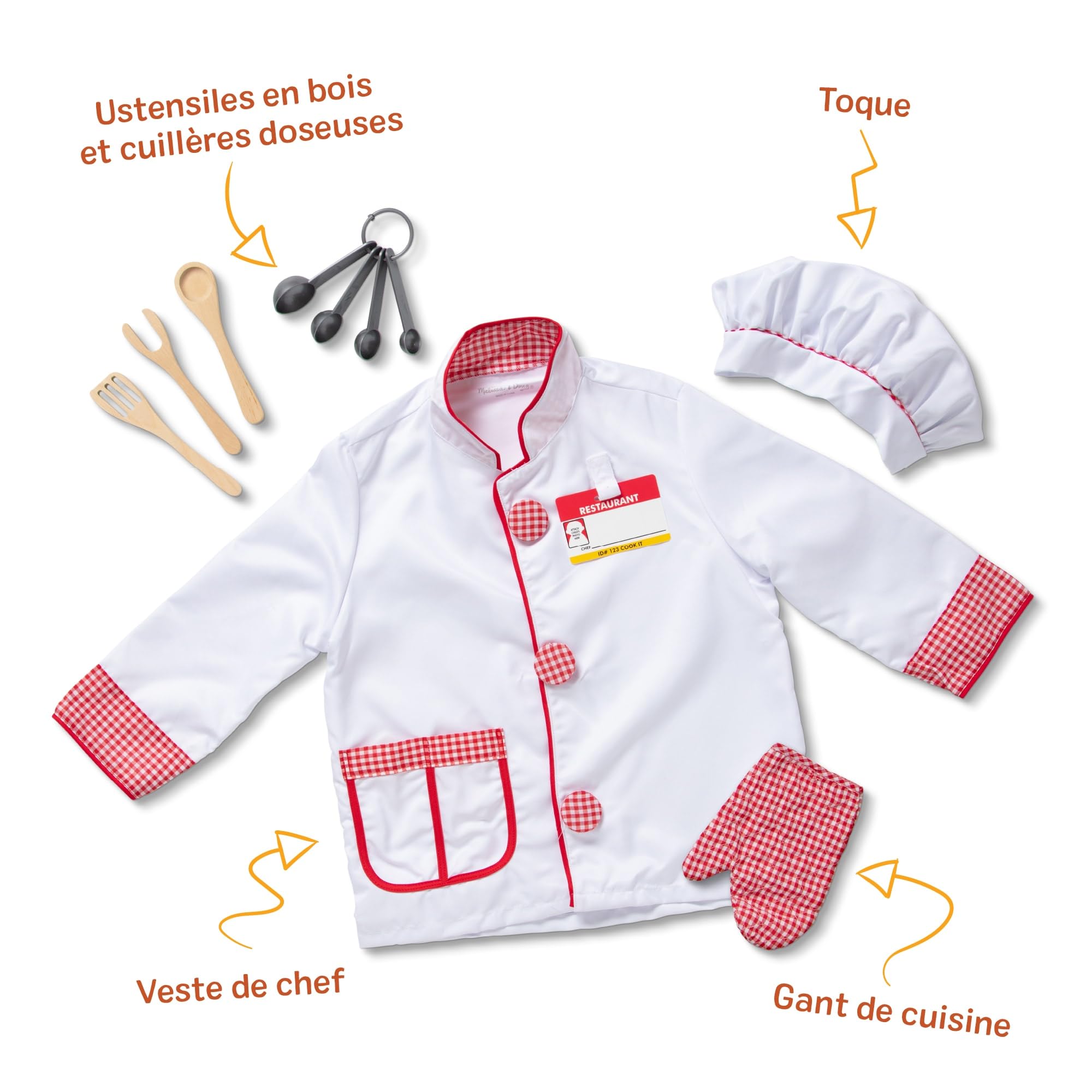 Melissa & Doug - Déguisement Chef Cuisinier - Jeu D'Imitation Enfant