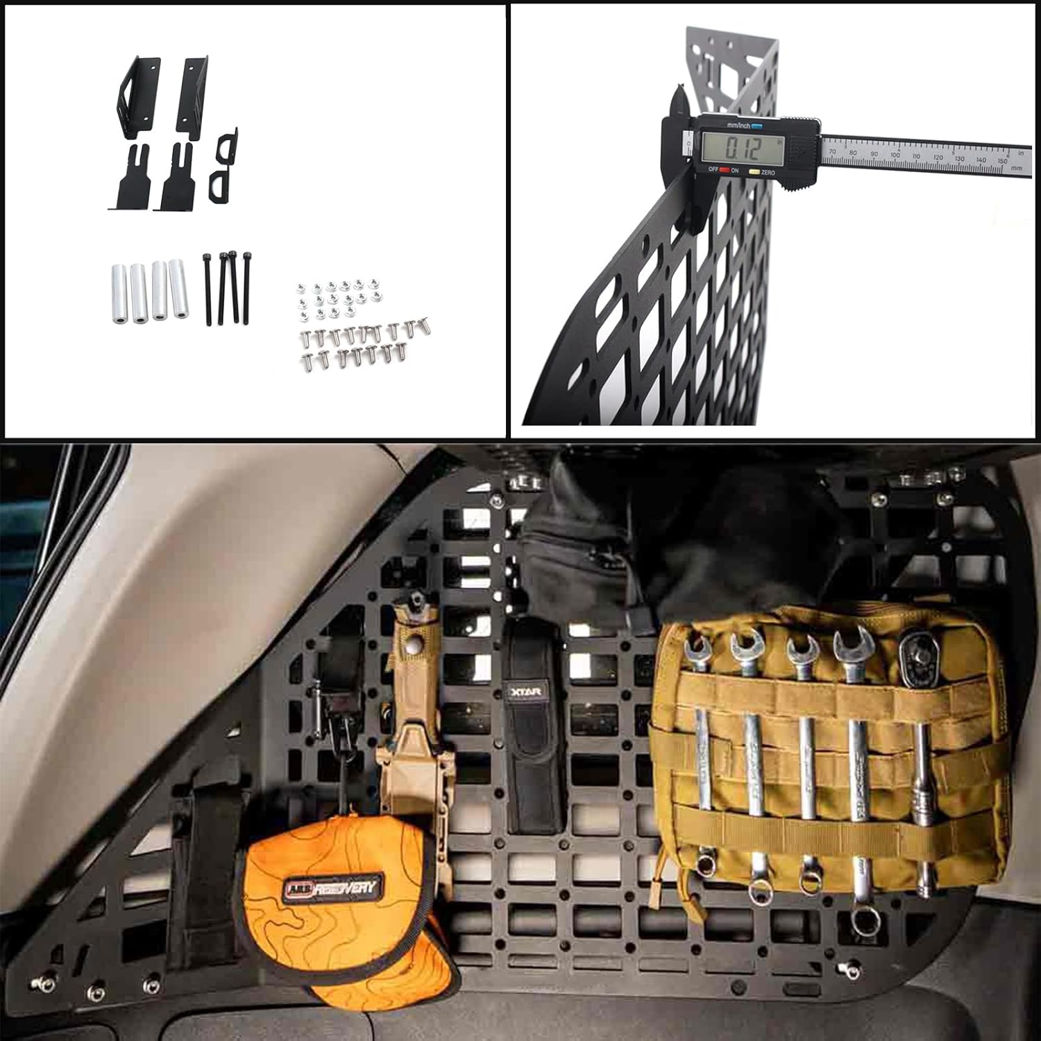 Modular Storage Panel System Rear Window Molle Panel Interior Cargo Rack Compatible with 2010-2024 Toyota 4Runner