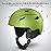 Odoland Ski Helmet and Goggles Set for Adults & Youth, Snowboard Helmet with Goggles - Shockproof Winter Sports Helmet with Protective Shell for Men, Women & Teens, Lime Green, M