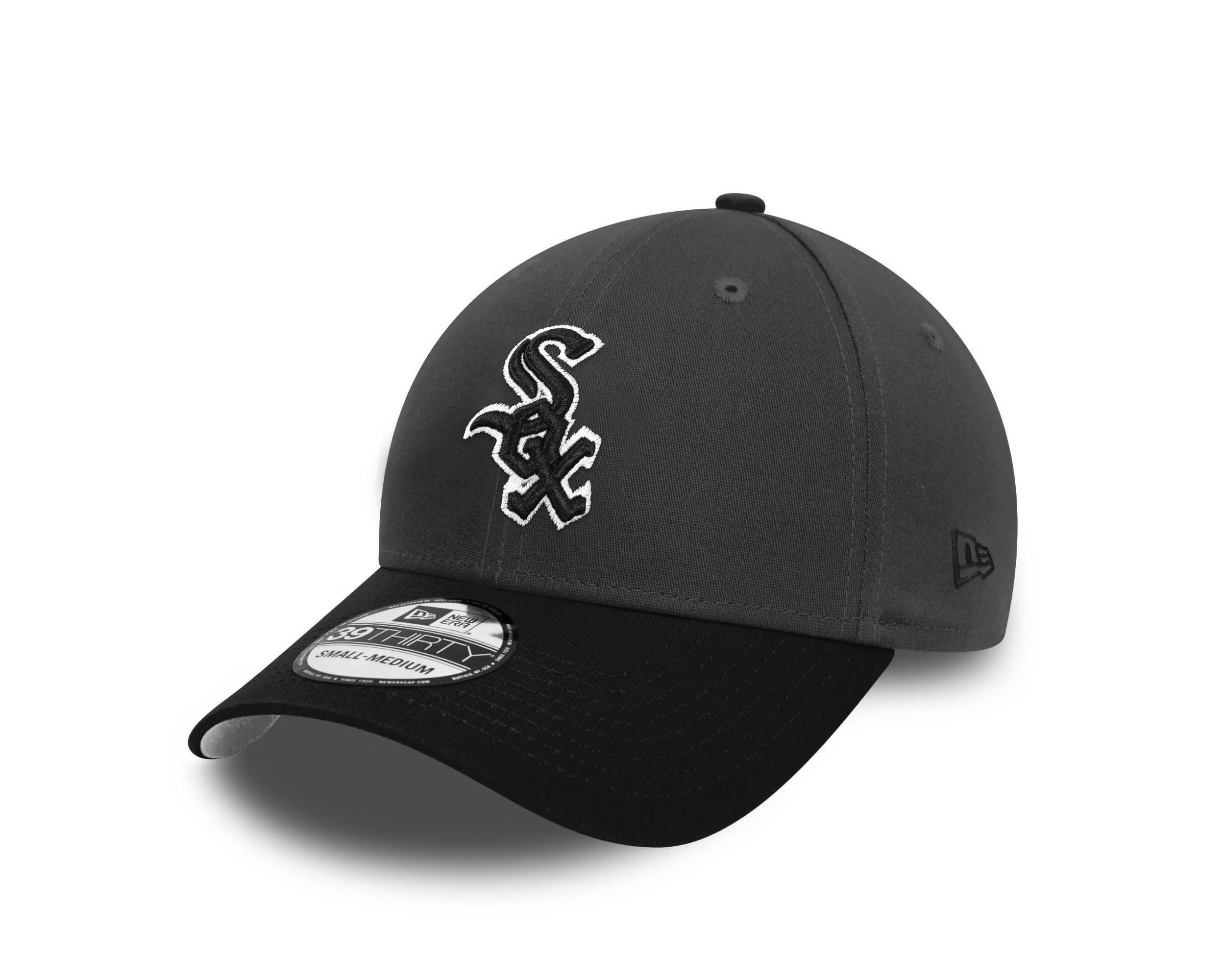 New Era Chicago White Sox MLB Two Tone Graphene Black Undervisor Gray 39Thirty Stretch Cap