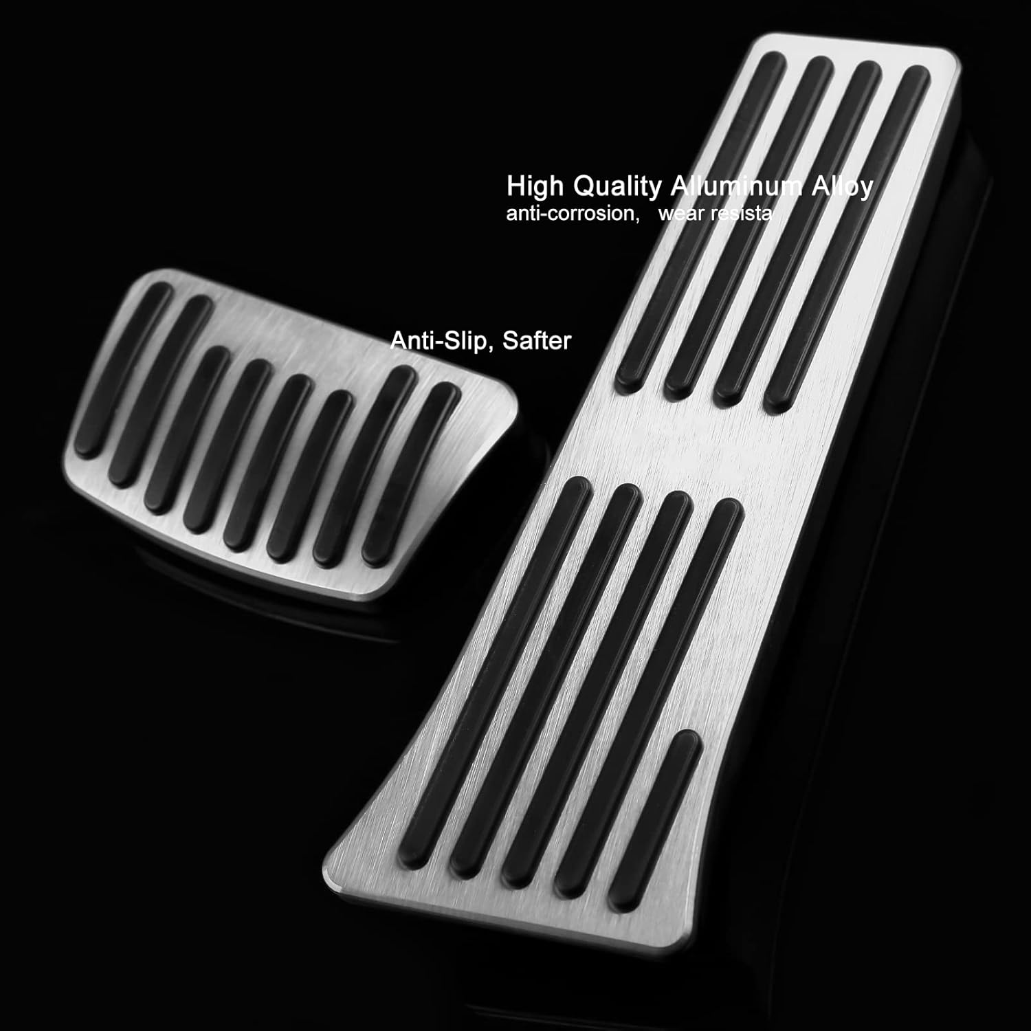 Compatible with Kia Sportage K5 GT-Line Accessories Compatible with Hyundai Tucson Santa Sonata Palisade Accessories Car Foot Pedal Covers Pedals Pads -Silver