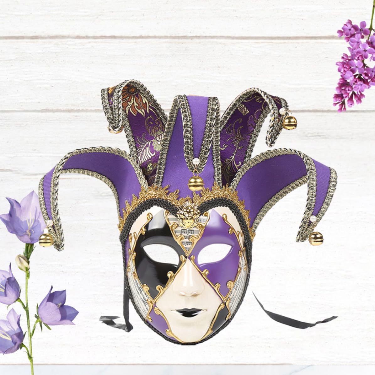 Veneciana de Plástico Púrpura de Cara Cómoda Olor para y Fiesta Adecuado para y Disfraces Vintage