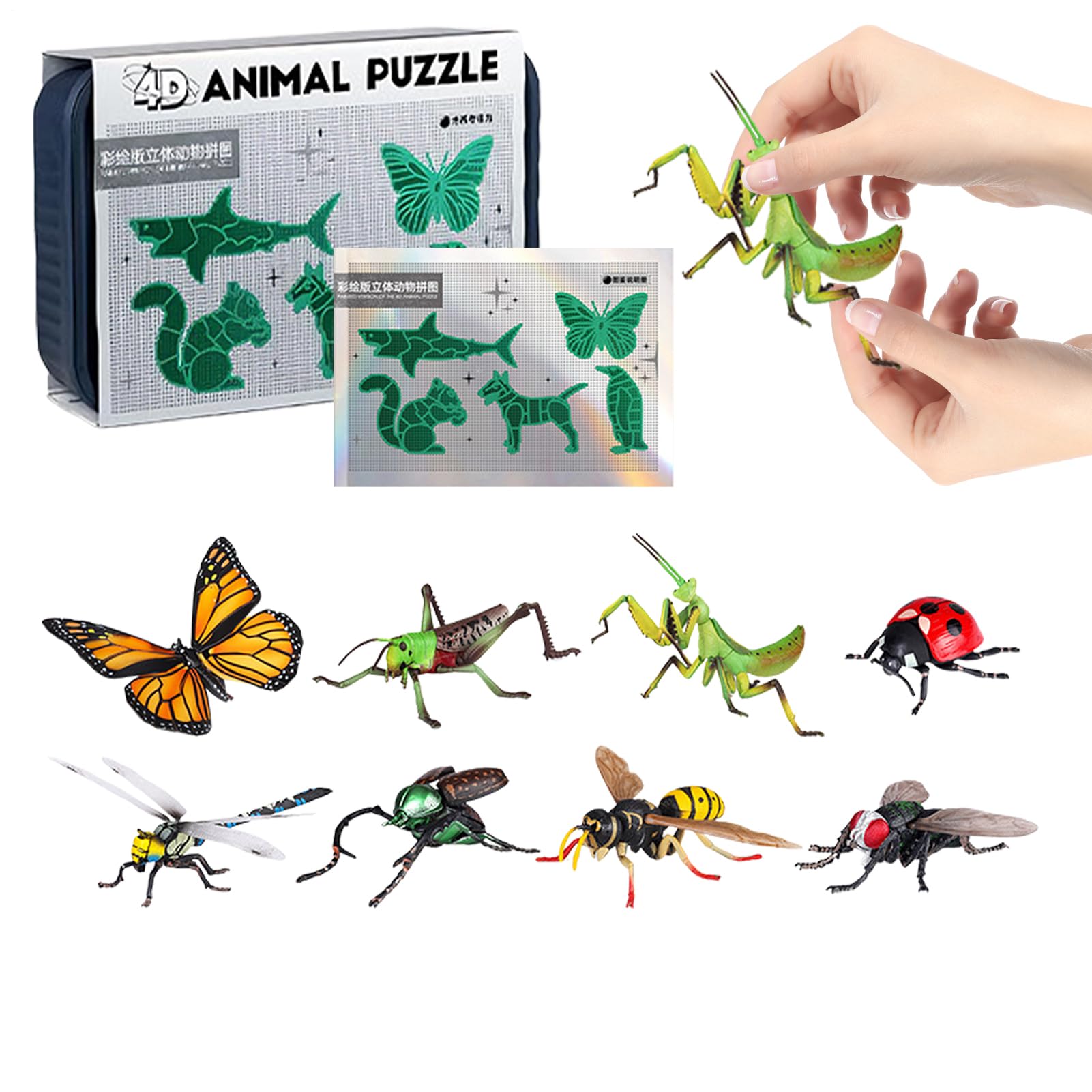 Bloques De Construcción De Animales 3D DIY Juego De Muñecas | Puzzle De Ensamblaje Modelo De Construcción Realista Para Aprendizaje Niños Niñas Cumpleaños Pascua Premios Preescolar