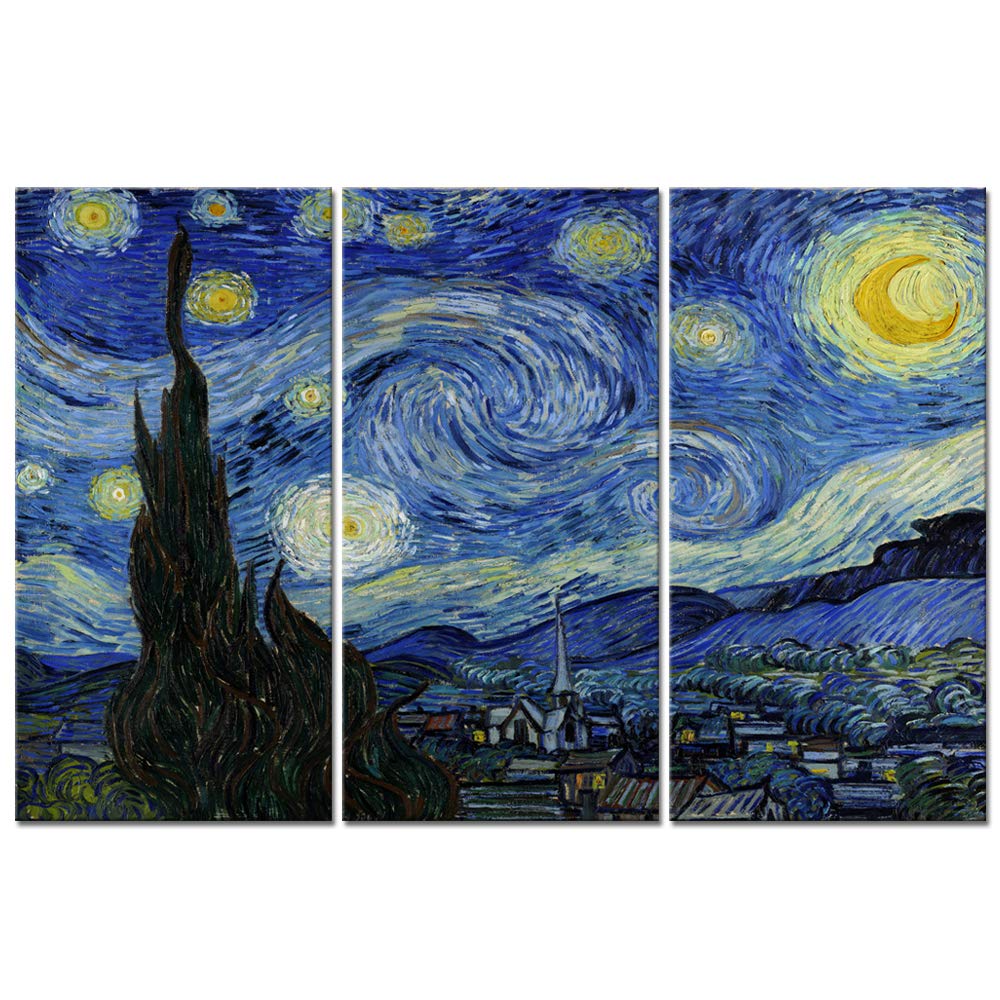 Amazon.co.jp: iKNOW FOTO 大型3パネルキャンバス絵画 ウォール