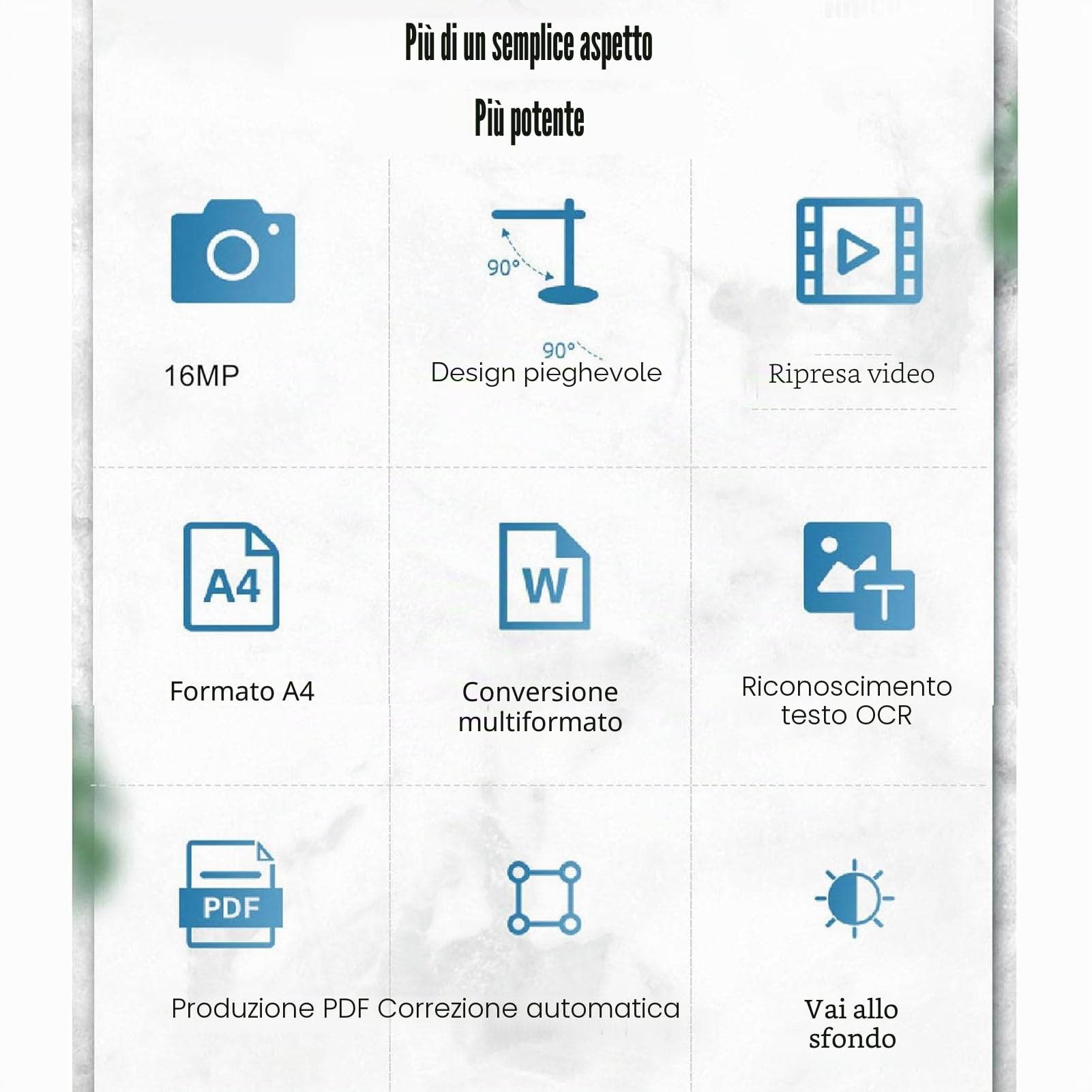 Docooler 16MP USB Documenti Camera con Microfono Auto Focus 4K Webcam con Braccio Flessibile per Apprendimento Online Insegnamento Remoto Conferenze Web Demo Live
