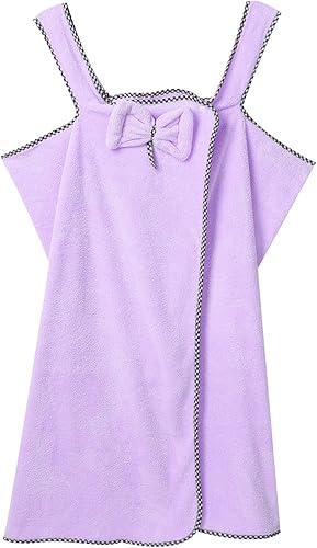 Miniatura 3 de Albornoz de algodón para niños y niñas, toalla de baño de spa, toalla de baño, paño de rizo, bowknot para bañarse, cubrir el cuerpo