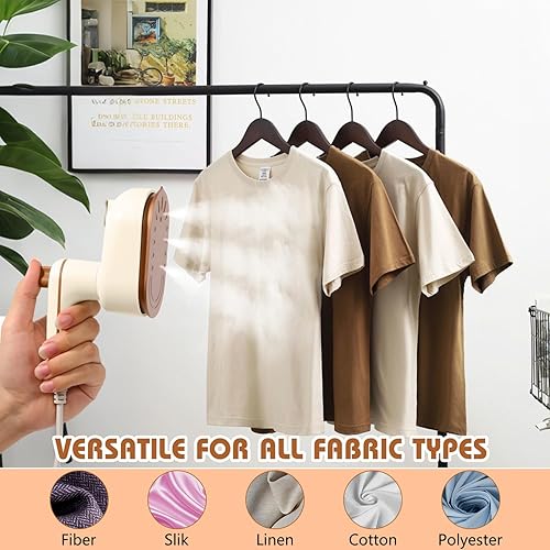 Miniatura 5 de Sakerplus - Plancha de vapor, vaporera y plancha 2 en 1, planchado continuo a vapor y seco, vaporizador portátil para ropa, diseño compacto y