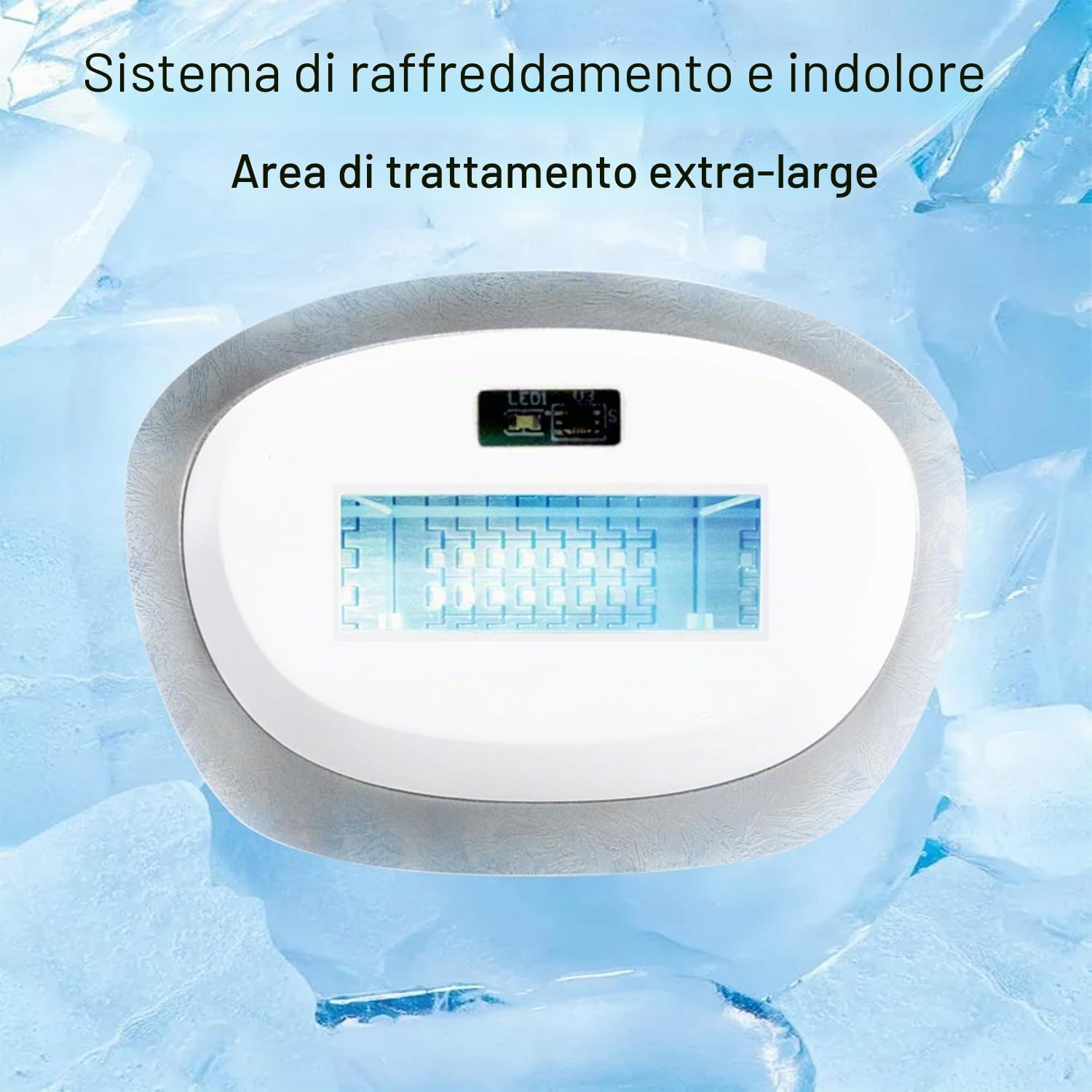 DermRays Depilazione laser a diodi 1064 nm per donne e uomini per toni della pelle 1-6, raffreddamento a ghiaccio, depilazione grandangolare per viso, corpo per pelli profonde