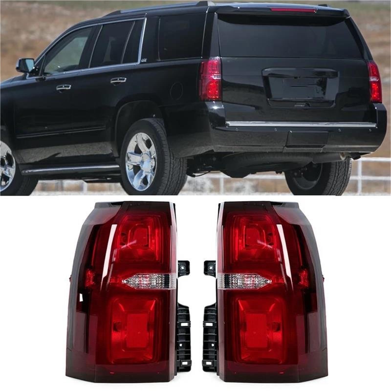 Luci Posteriori Auto per Chevy per Tahoe per Suburban 2015-2020 LED Fanale Posteriore Lampada Segnalazione Freno Posteriore Accessori 84467058 84467059 Fanali Posteriori(Sinistra)