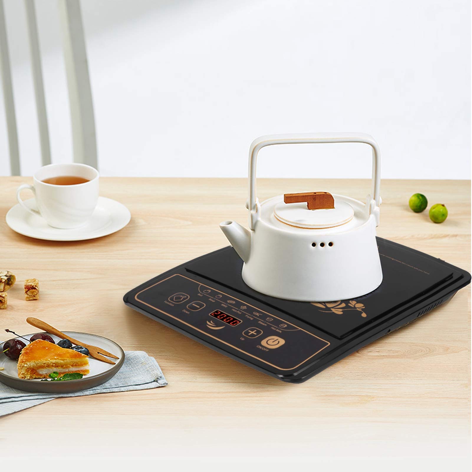 Induction Cooker, Portable Electric Cooktop 7level Power Adjustment