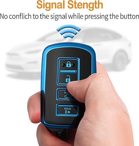 Miniatura 5 de Sindeda Funda para llavero Toyota con llavero de cuero, funda de protección completa de TPU suave para Sequoia, 4Runner, Tacoma, Tundra, RAV4,