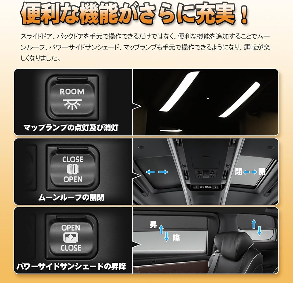 Amazon.co.jp: TELLIKA アルファード 40系 運転席増設スイッチキット