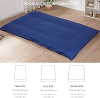 Vista 5 de Funda de colchón de futón de piso 100% algodón (solo funda), funda de futón con cremallera lavable suave amigable con la piel para colchón de futón