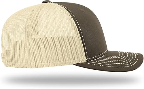 Miniatura 3 de Richardson 112 Gorra Trucker - Gorra de Béisbol Premium en Blanco, Gorra Ajustable Snapback - Gorras Richardson en Blanco Estructuradas de Seis