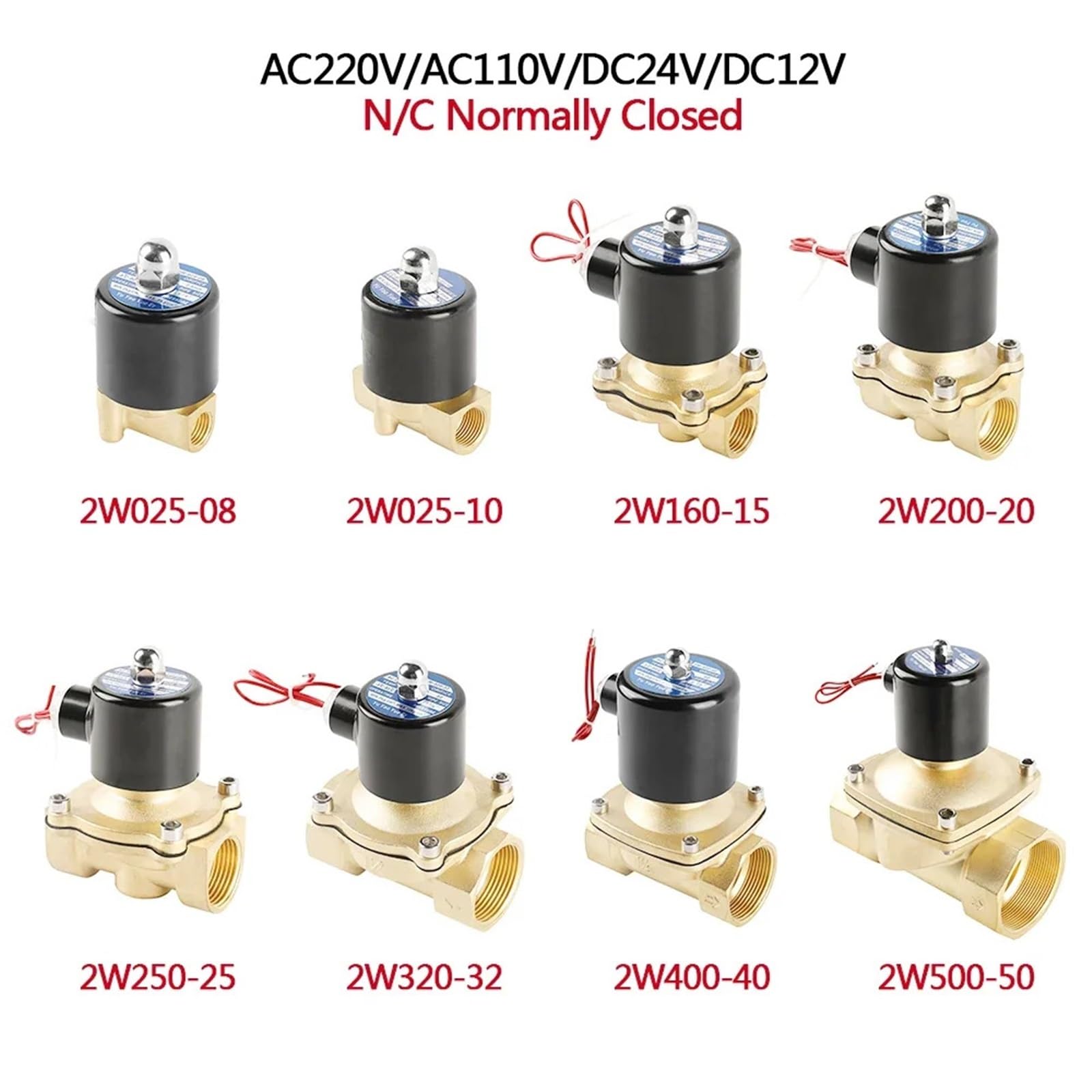 Electric Brass Solenoid Valve 1/4