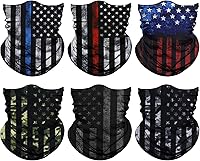 Venswell Seamless Neck Gaiter Face Masks for Men Women - 6 Pack Breathable Balaclava Bandana Headband for Raves, Hiking, Motorcycling