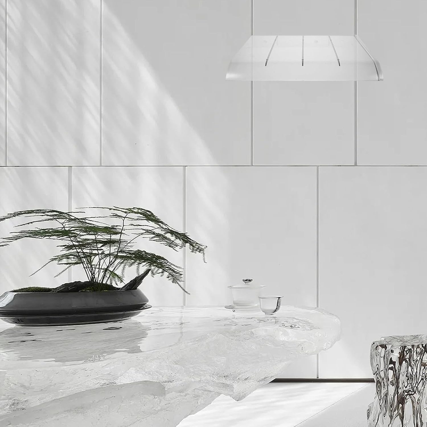 HANABASS Window Awning Cover 40x40cm Patio Rain Awning for Door Entrance UV Protection Outdoor Window Canopy