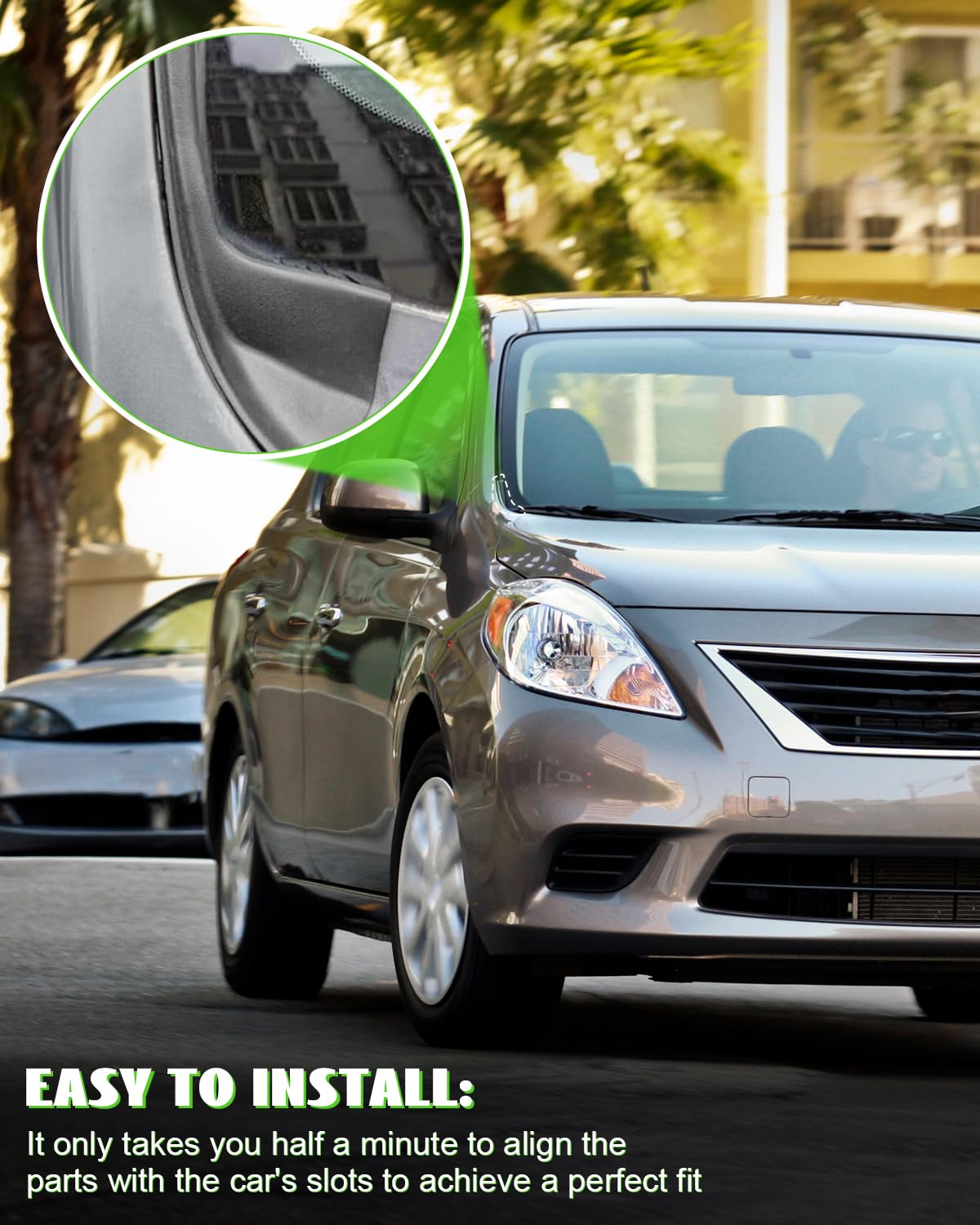 Car Front Side Windshield Cowl Grille Outer Cover Extension Trim for Nissan Versa Sedan Hatchback Tiida 2005-2010 Accessories - 34