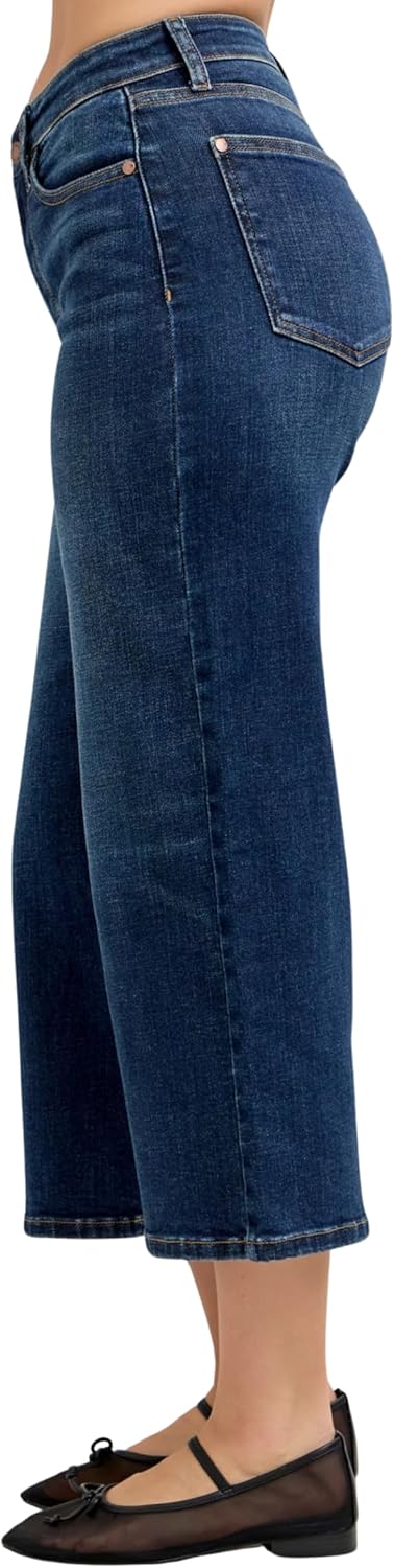 Judy Blue Watermelon Apparel · Products High Waist Dark Wash Ankle Wide Jeans · Shopify - Image 7