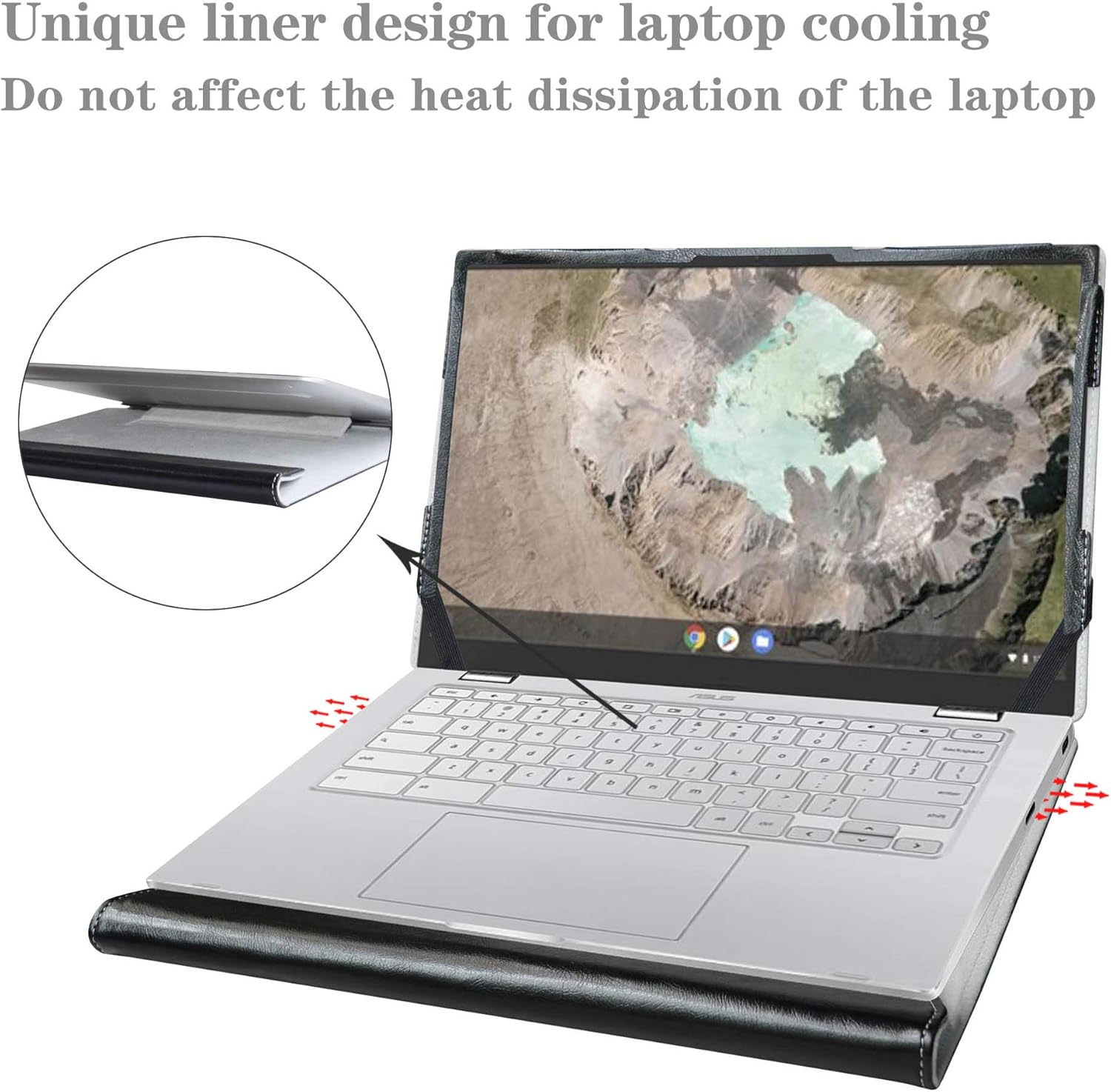 Alapmk Protective Case Cover for ASUS Chromebook C425/Chromebook Flip C433TA &case for Lenovo Yoga Slim 7 14IIL05/Ideapad Slim 7 14IIL05 & case for Dell Latitude 7410 7420 14",Black - Image 5