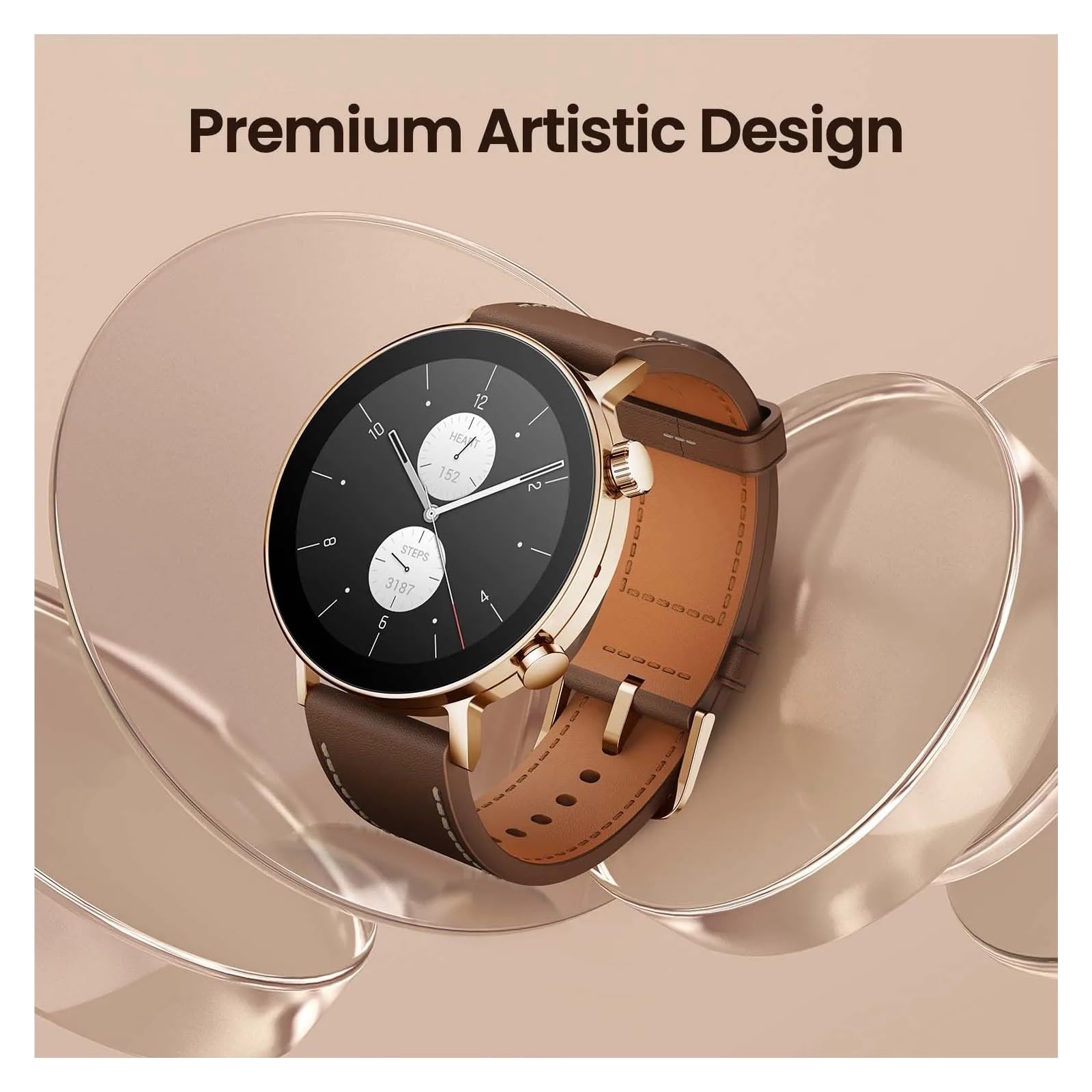 Amazfit GTR 3 Pro ブラウンレザー アマズフィット Amazfit GPSスマートウォッチ アマズフィット GTR 3 Pro 通知