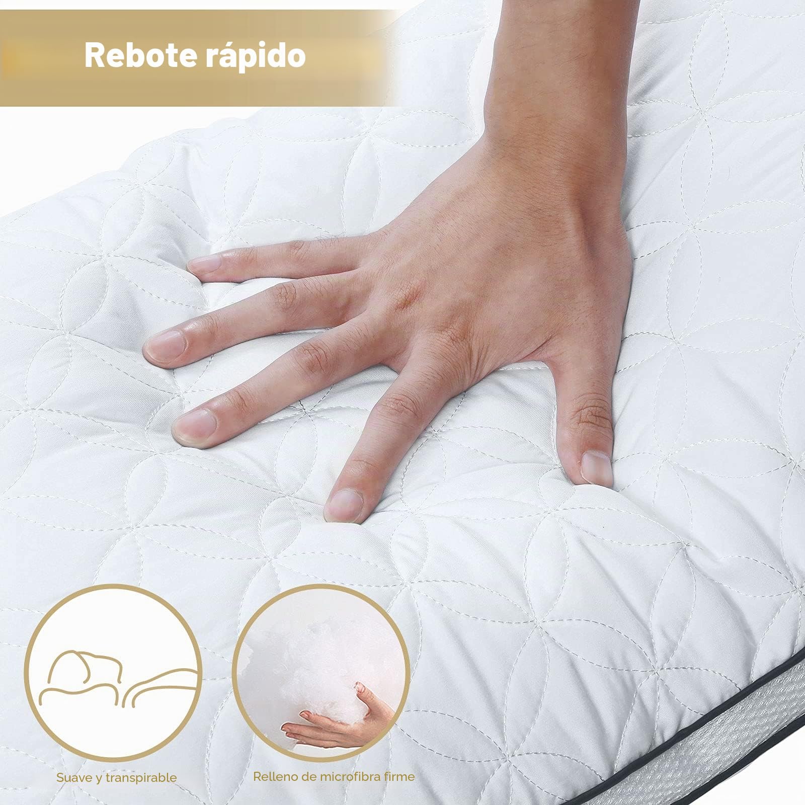 BedStory Juego de 2 Almohadas de 40 x 80 cm, 2 Almohadas para Dormir de Microfibra de 950 g, Transpirables y Lavables, Ideales para un sueño Profundo y reparador, Certificado Öko-Tex