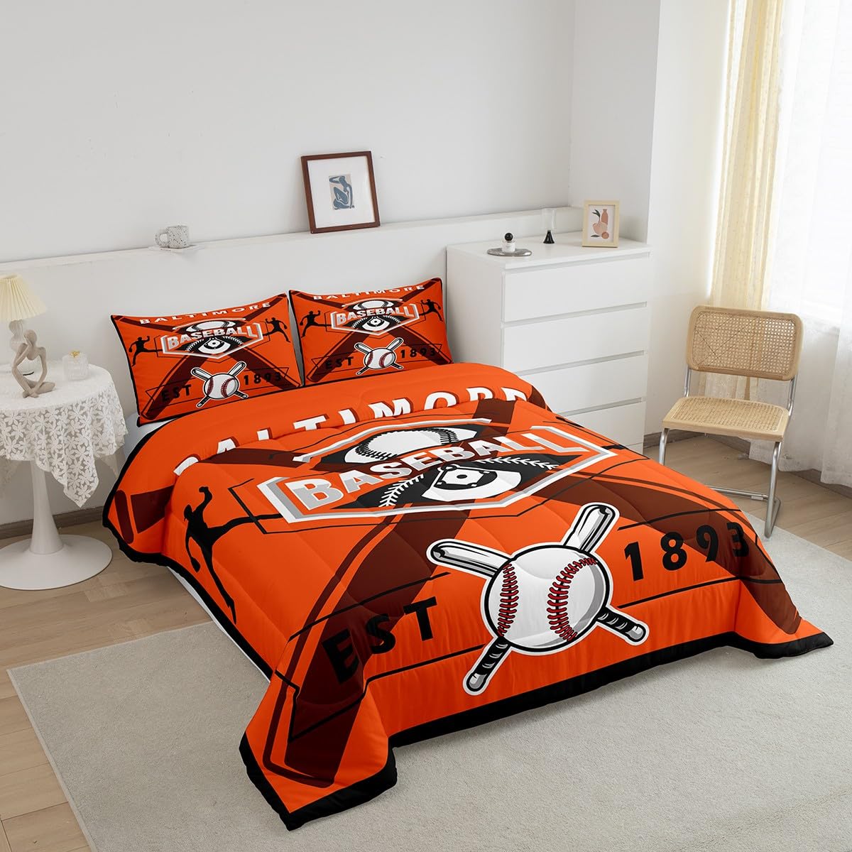 Erosebridal Fußball Bettbezug Set – Doppelbett Größe Mit Kissenbezug | Fußball-Fan Geschenk | Microfaser | Knitterfrei