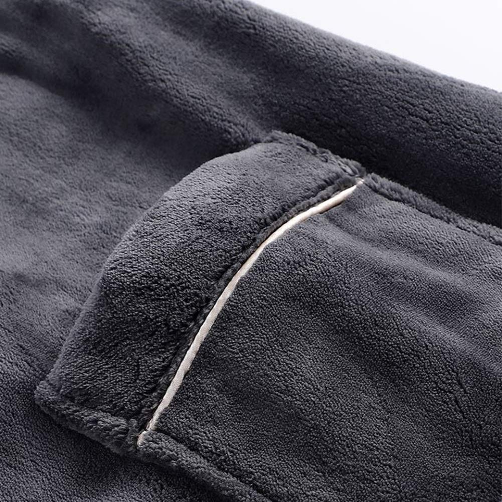 Heren Plus Size Badjas Katoen, Mens Lange Fleece Ochtendjas Katoen