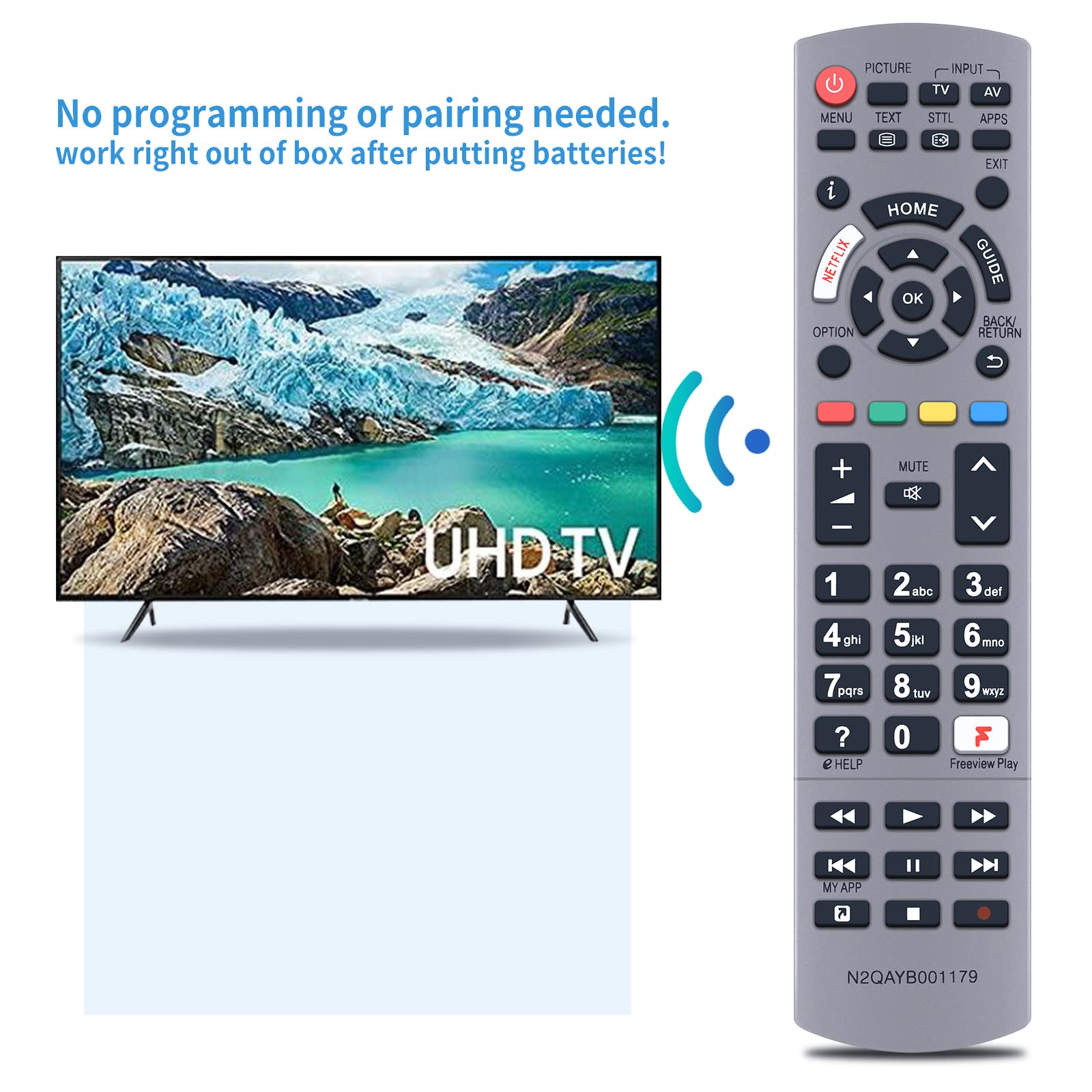GOUYESHO New Replacement N2QAYB001179 Remote Control Compatible with Panasonic LCD LED TV TH49EX600L TH55EX640S TX-49FX700B TX-49FX740B TX-55FX750B TX-65FX700B TX-65FX740B - Image 4