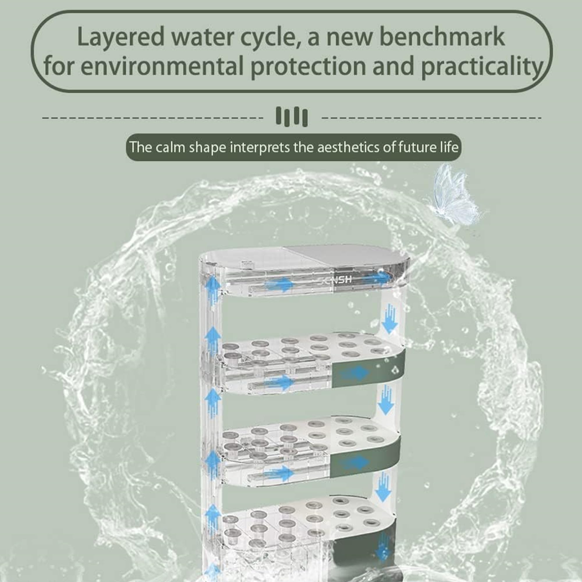 Kit de culture hydroponique avec lampe de croissance LED et cycle d'eau intelligent, jardin vertical intérieur pour germination de plantes, herbes et légumes