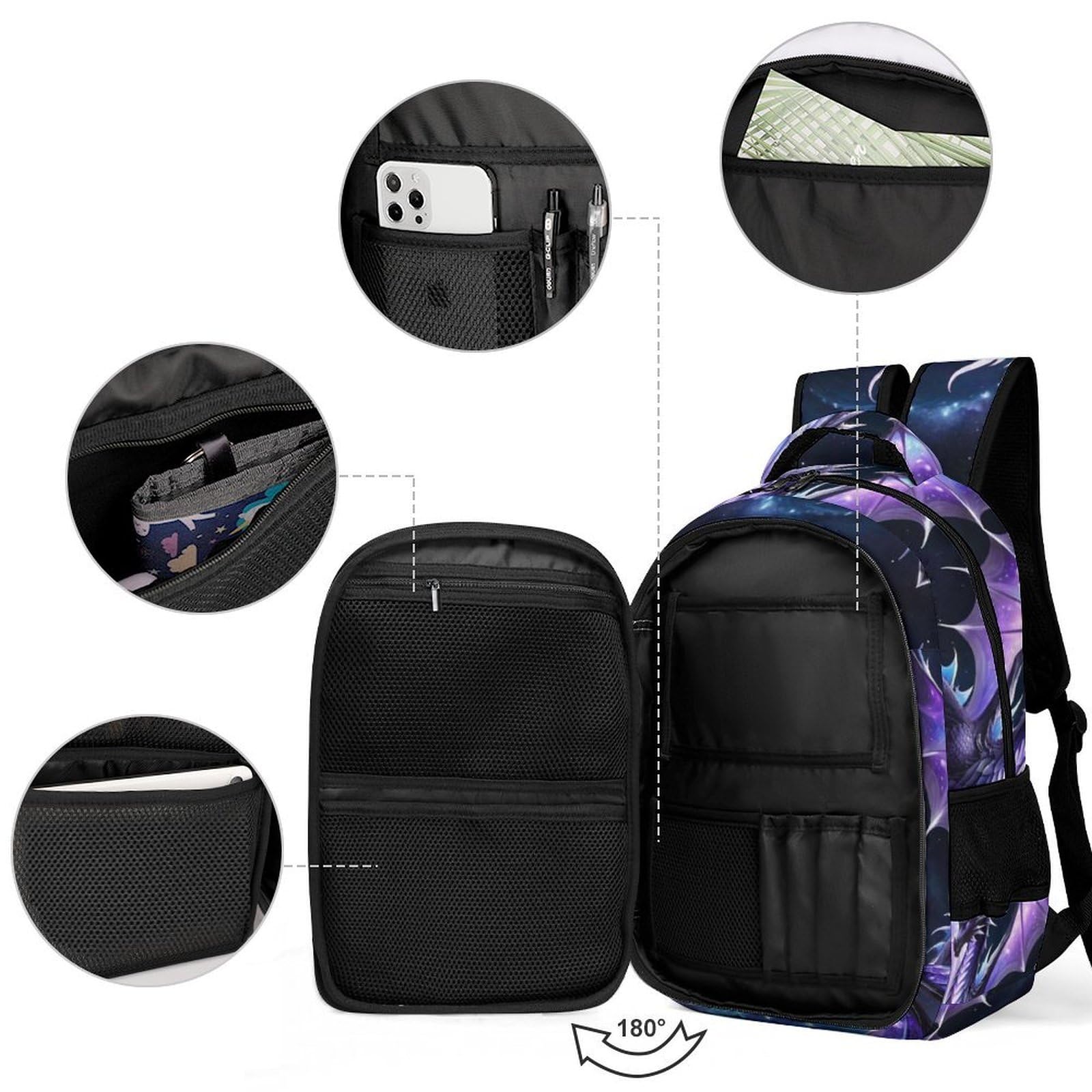 Schulrucksack Jungen Teenager Kinder Große Schule Drachen Rucksack Mädchen Schultasche Jungen 2 Bis 7 Klasse Ranzen Oder 6 Bis 15 Jahre School Bag