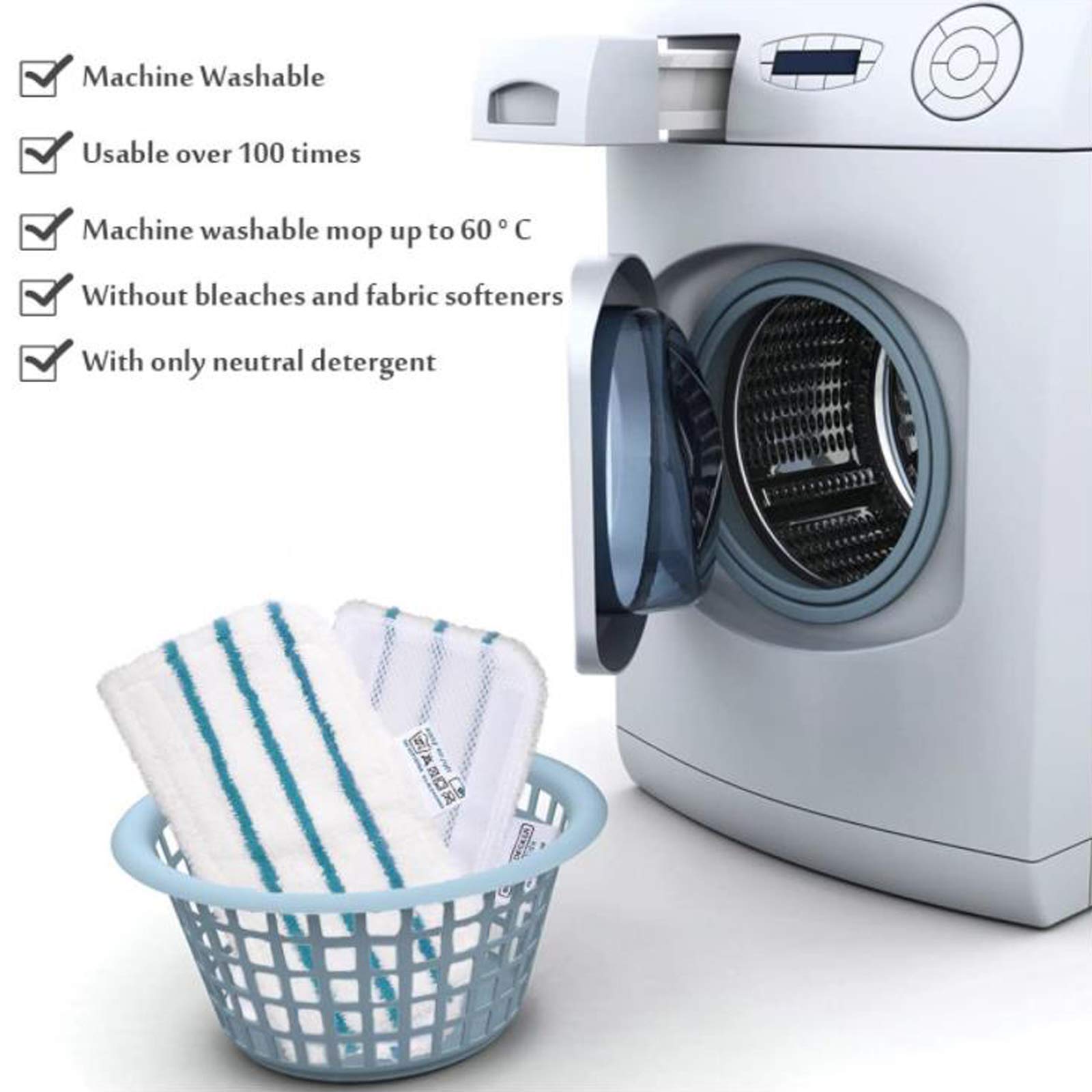 KEEPOW Lot De 5 Lingettes Icrofibres Rectangulaires Pour Black+Decker