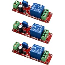 3 Packs NE555 Adjustable Delay Timer Module, 0-10 Seconds Precision Timing Relay Switch, 12V DC with 250V/10A 2000W Output for Industrial & Automotive Control